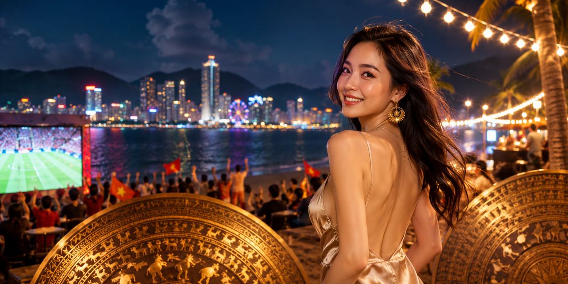 Không gian giải trí casino hiện đại tại Việt Nam với ánh đèn rực rỡ và bầu không khí sôi động